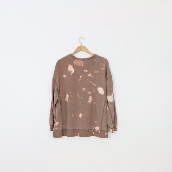 Z Supply Brown Bleach Dyed Crew Neck - Picture 8 of 8